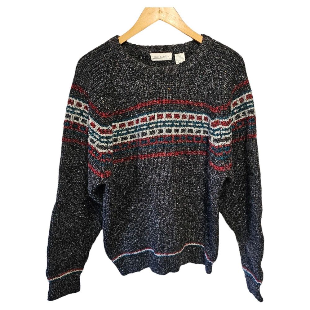 Vintage Brian MacNeil Knit Sweater Wool Blend‎ Large Tall